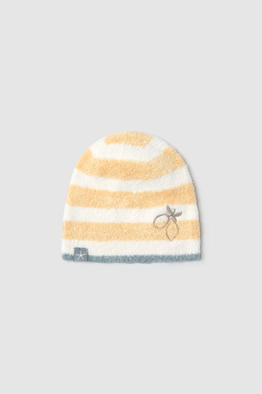 Barefoot Dreams CozyChic Lite Baby Lemon Stripe Beanie