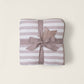Organic Cotton Double Cloth Stripe Toddler Quilt - Faded Rose