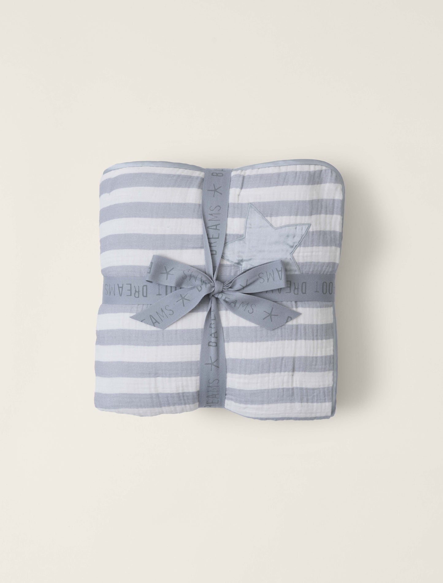Organic Cotton Double Cloth Stripe Toddler Quilt - Moonwater
