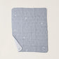 Organic Cotton Double Cloth Starry Night Toddler Quilt - Moonwater