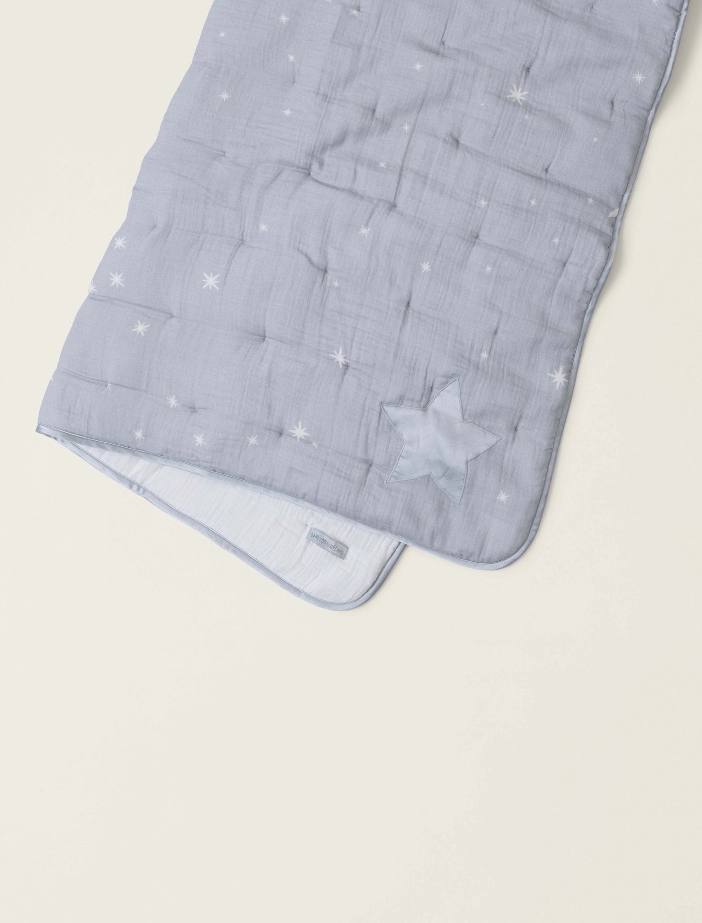 Organic Cotton Double Cloth Starry Night Toddler Quilt - Moonwater