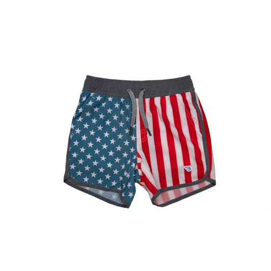 Toddler Burlebo Swim Trunk - Throwback USA