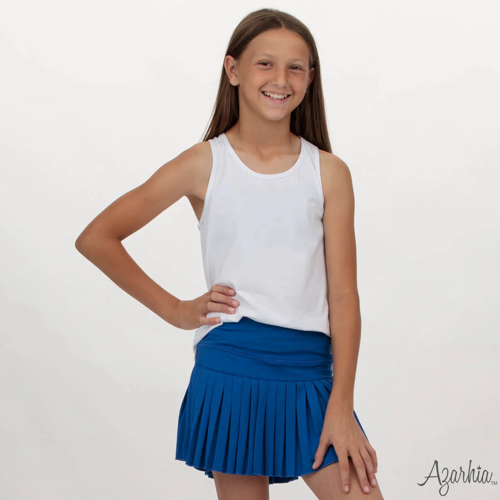 Mini Pleated Skort | Solid Royal