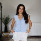 Ruffled Collar Plaid Blouse