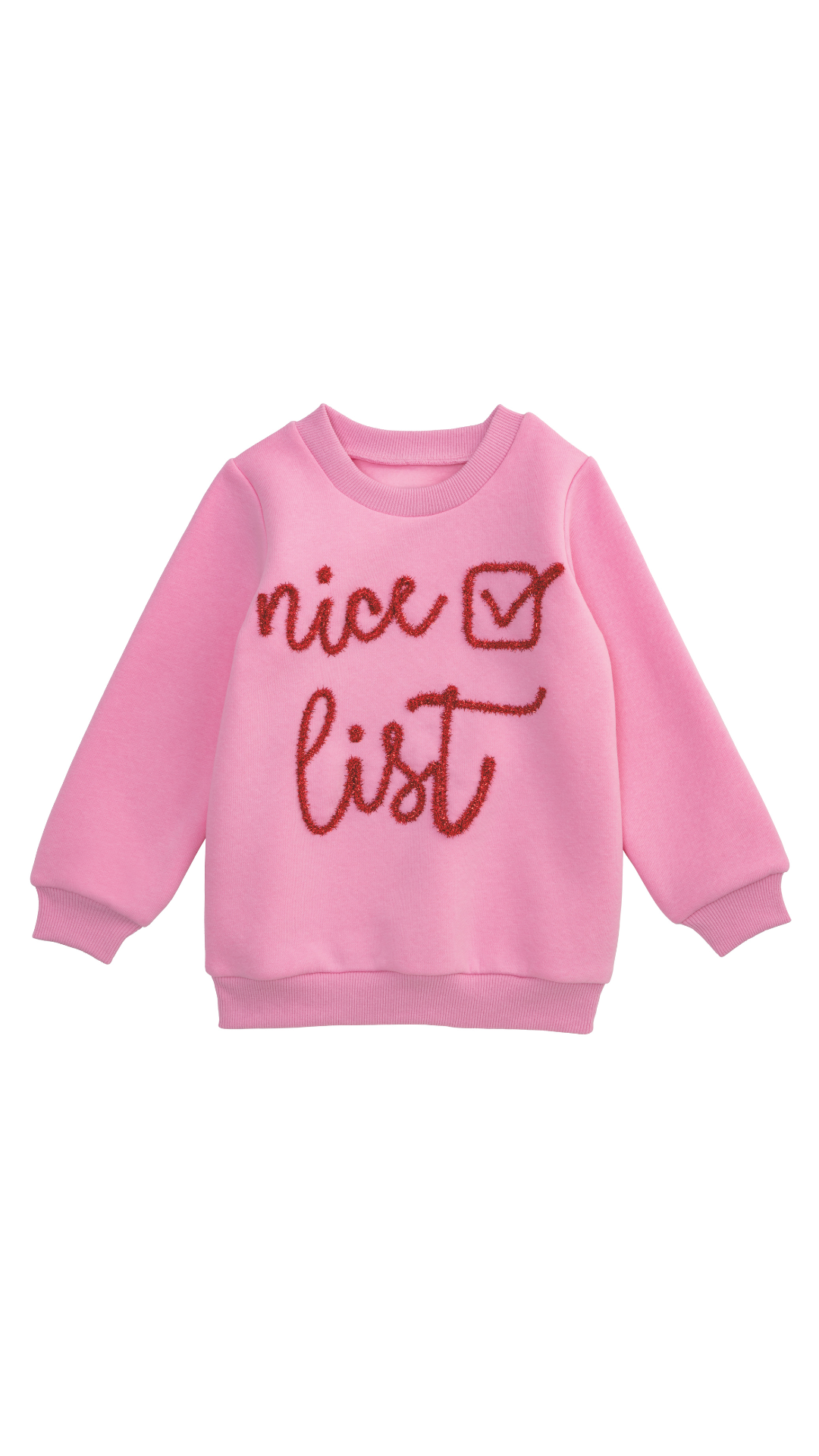 Nice List Tinsel Toddler Sweatshirt