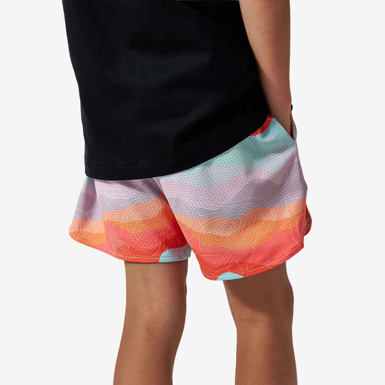 Boys Burlebo Mesh Training Shorts - Sedona Topo