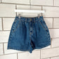 Washed Denim Shorts