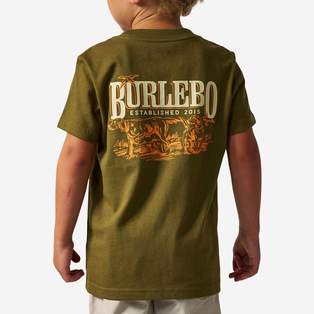 Boys Burlebo Hunting Dogs Tee - Hunter Green
