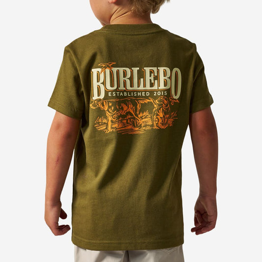 Boys Burlebo Hunting Dogs Tee - Hunter Green