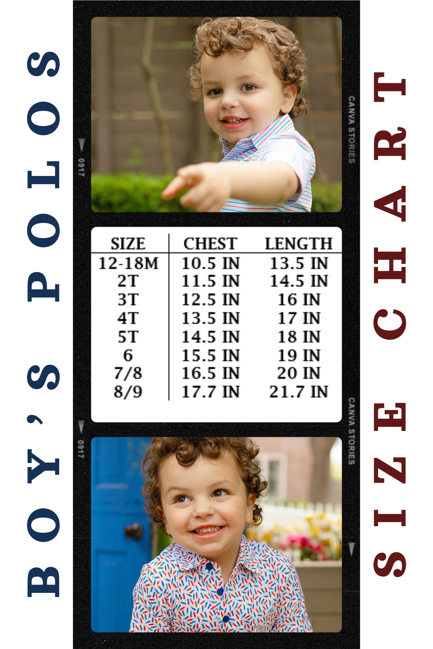 Poppy Kids Co. Blue Heart Check Boys' Polo