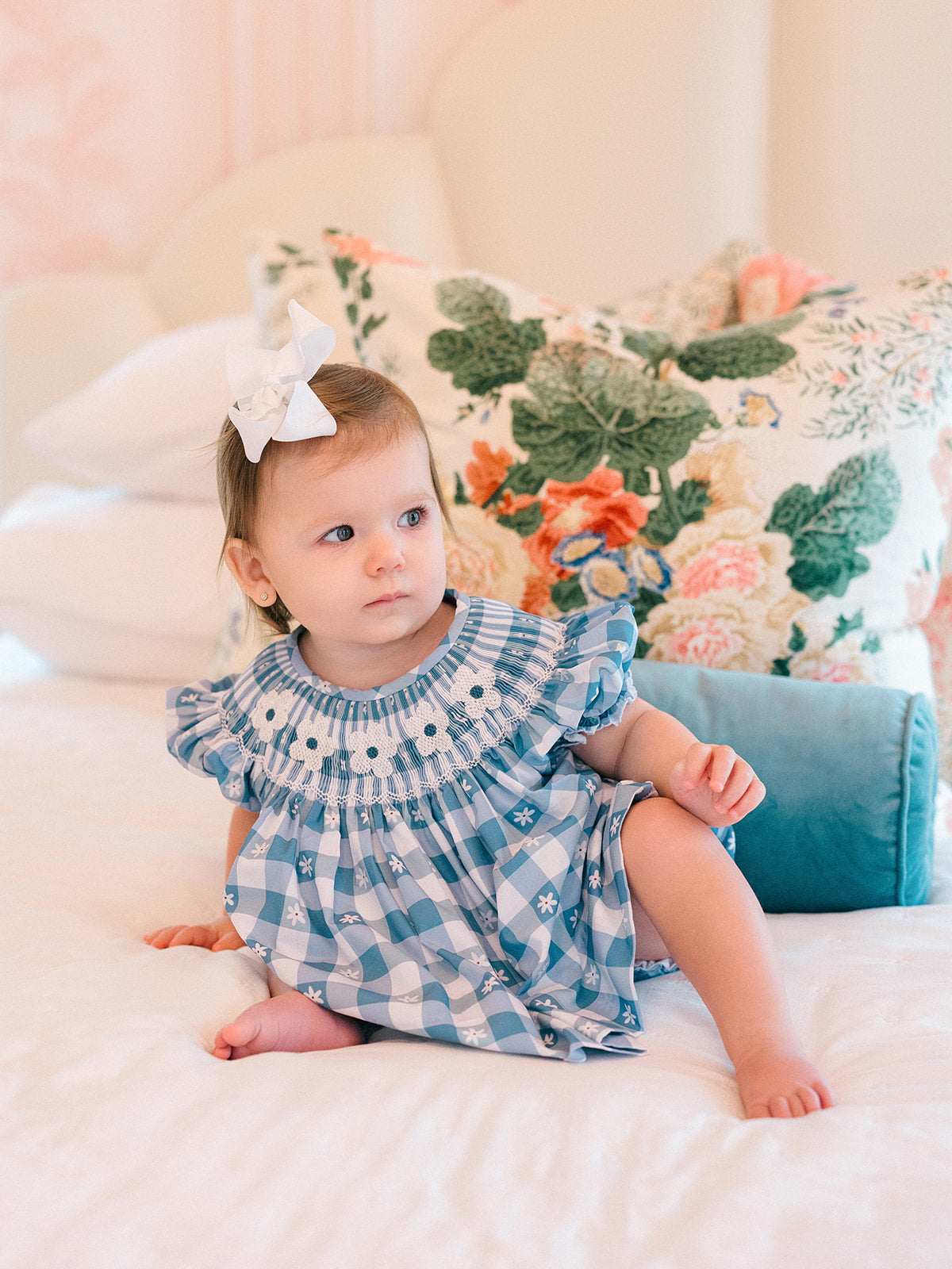 Poppy Kids Co. Daisy Gingham Diaper Cover Set