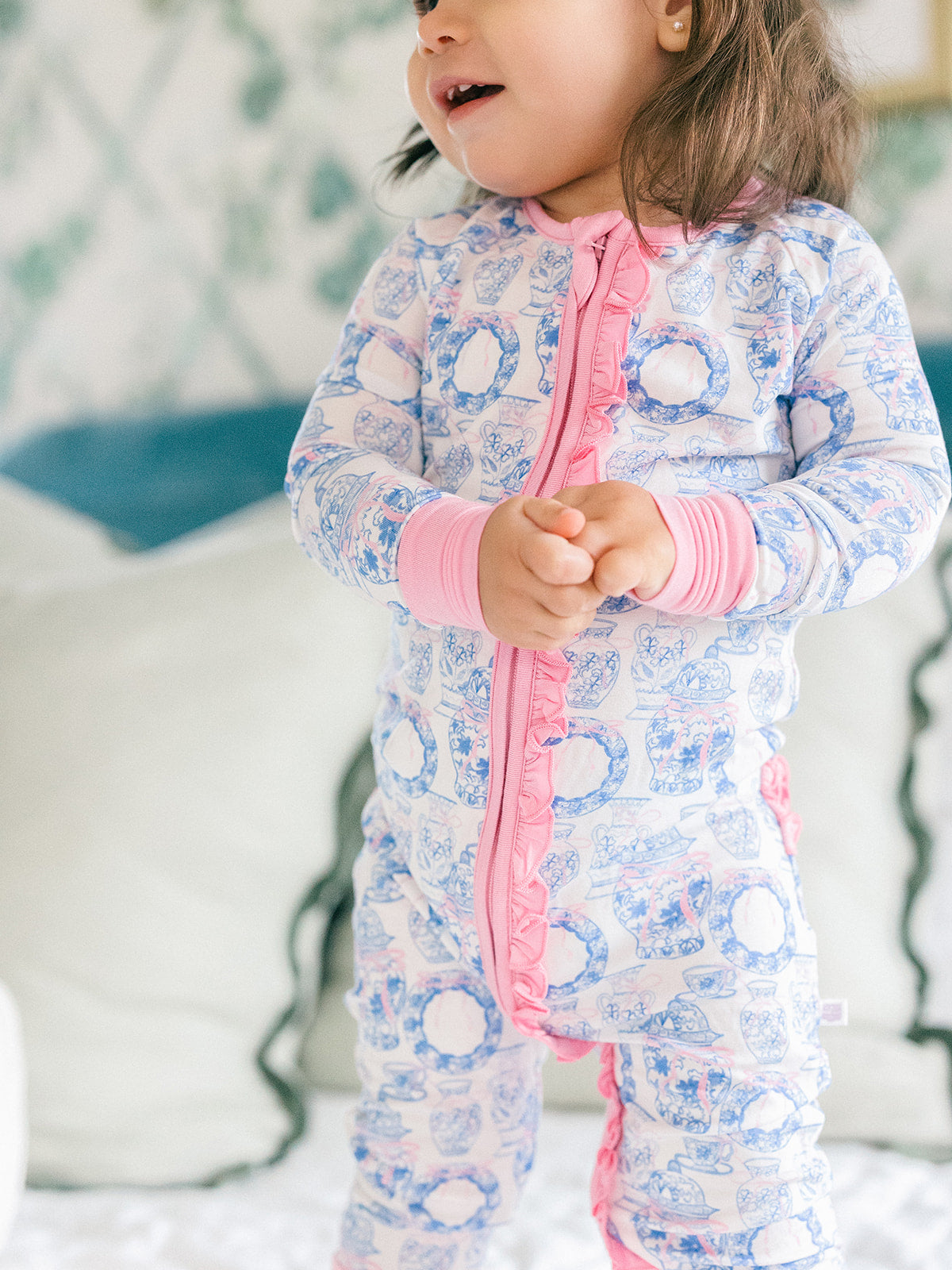 Poppy Kids Co Porcelain Ruffle Romper