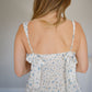 Blue Blooms Tiered Midi Dress