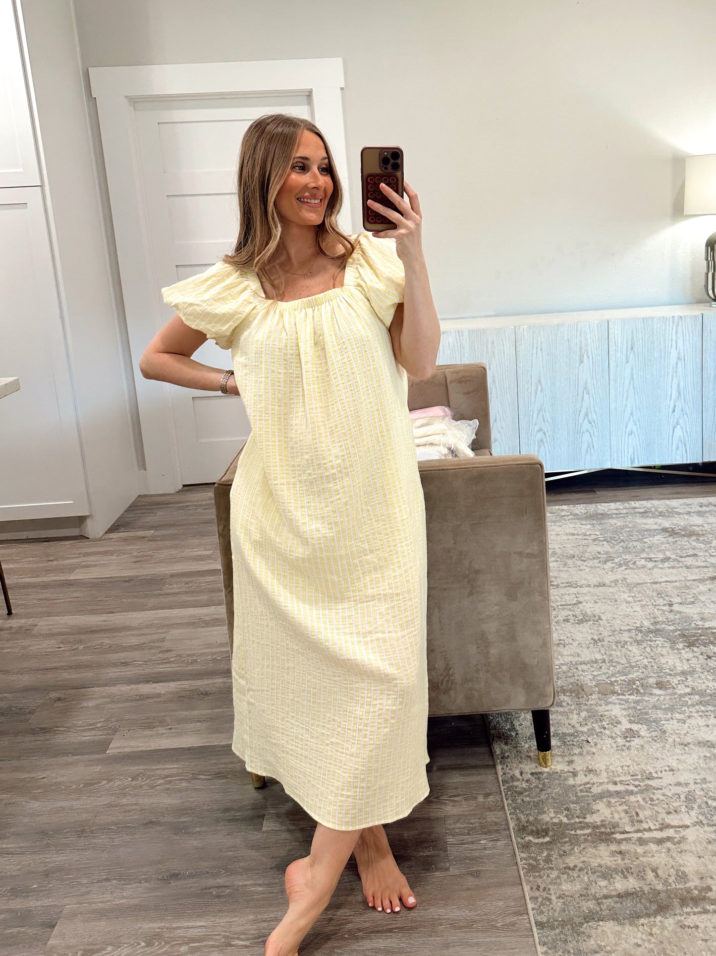 Ellie Dress - Sunbeam Stripe