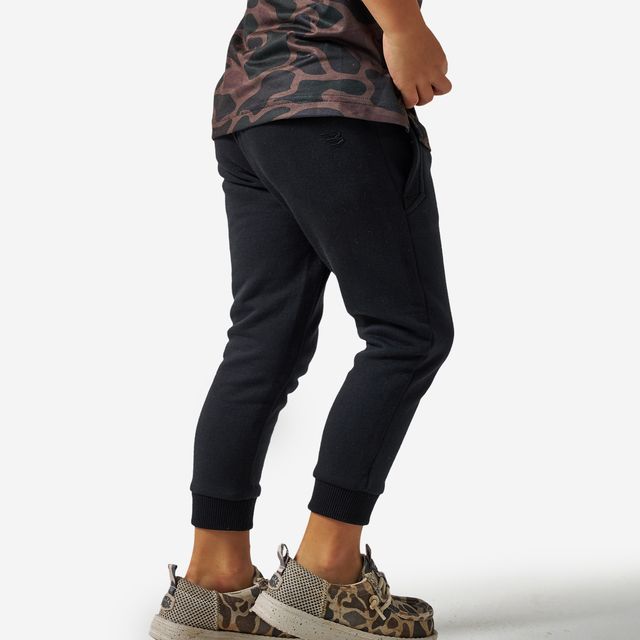 Boys Burlebo Fleece Joggers - Solid Black