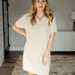 Textured Raglan Sweater Dress