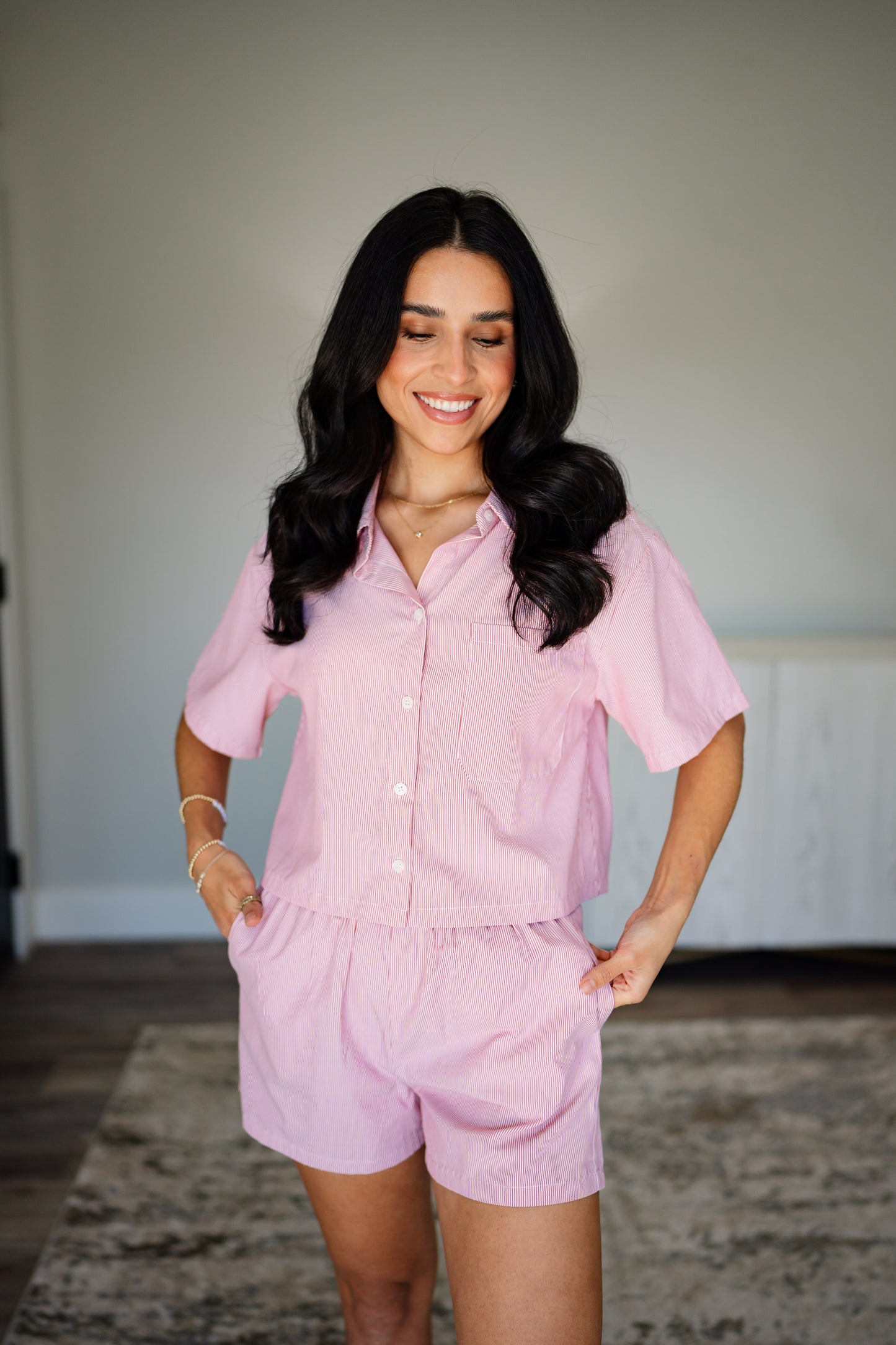 Striped Shorts + Shirt Set