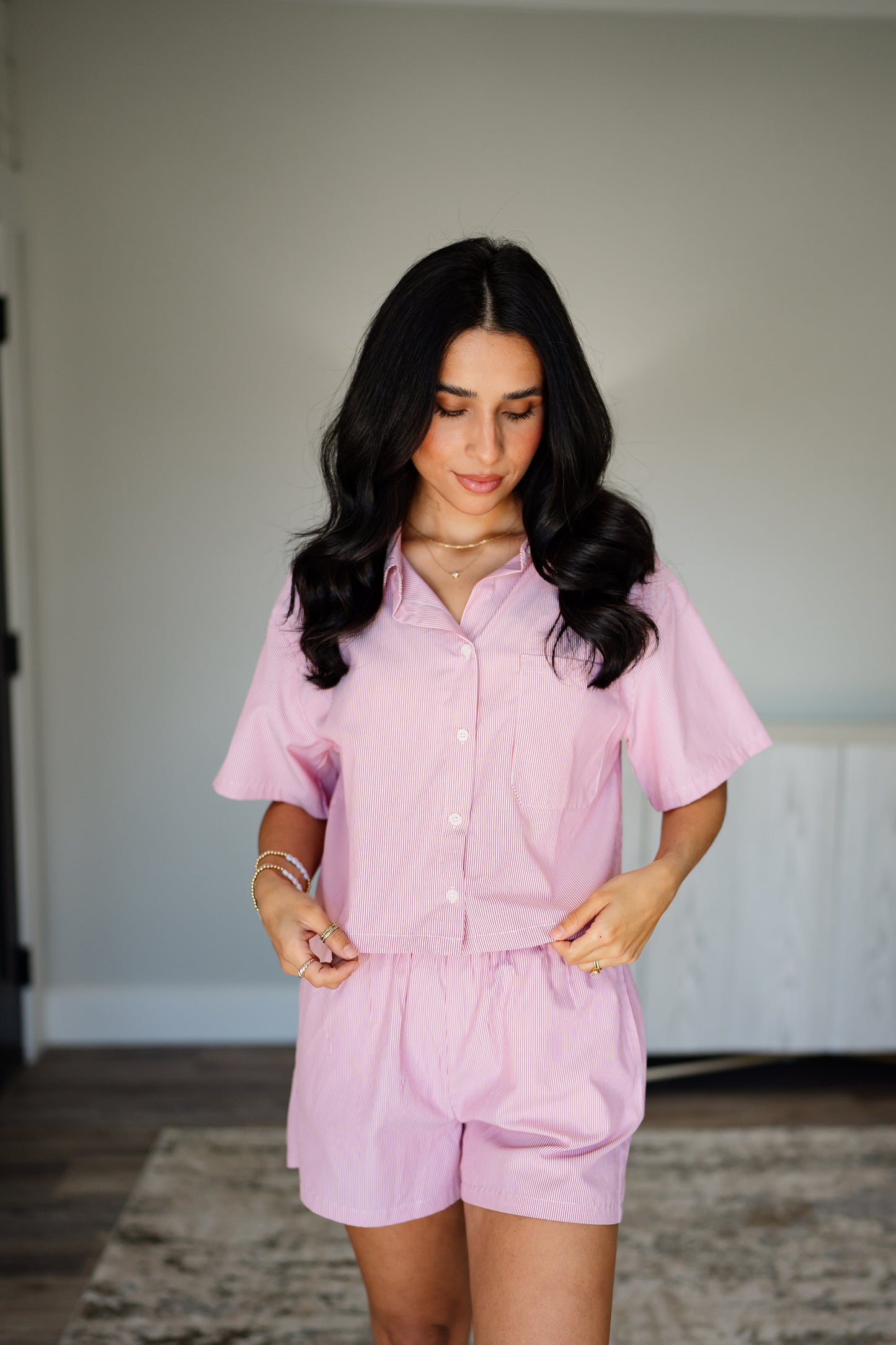 Striped Shorts + Shirt Set