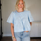 Pintuck Cotton Top
