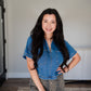 Jade Collared Denim Top