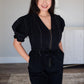 Grace Black Denim Jumpsuit