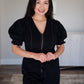 Grace Black Denim Jumpsuit