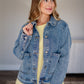 Peter Pan Collared Denim Jacket