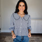 Plaid Peter Pan Collar Blouse