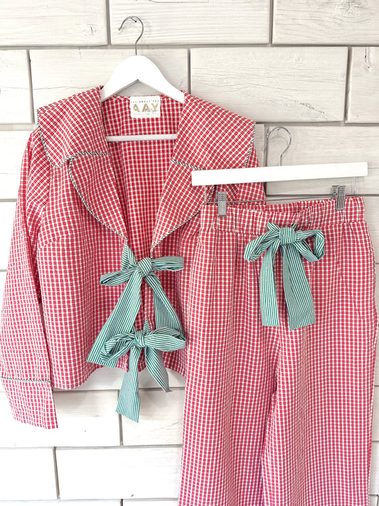 Classic Christmas Plaid Pajama Set