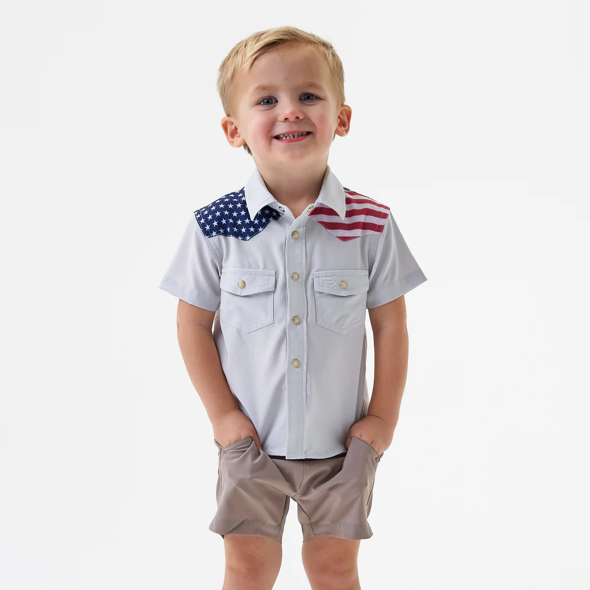 Boys Burlebo Performance Western Shirt - All American
