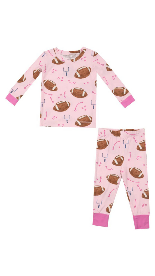 Angel Dear Footballs Pink L/S Loungewear Set