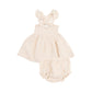 Angel Dear White Swan Ruffle Strap Smocked Top + Bloomers
