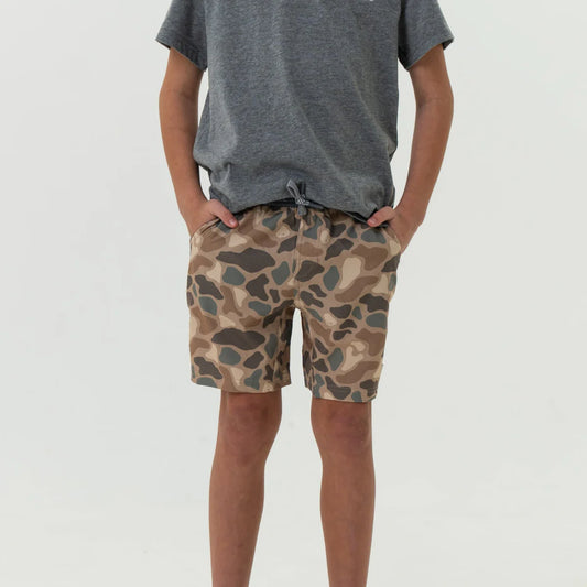Boys Burlebo Athletic Shorts - Pintail Camo