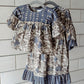 Fall Blues Baby Dress + Bloomers