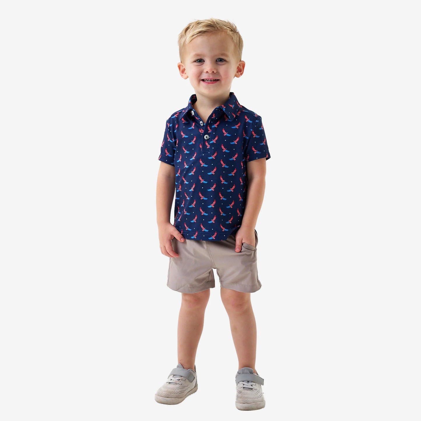 Boys Burlebo USA Eagle Polo