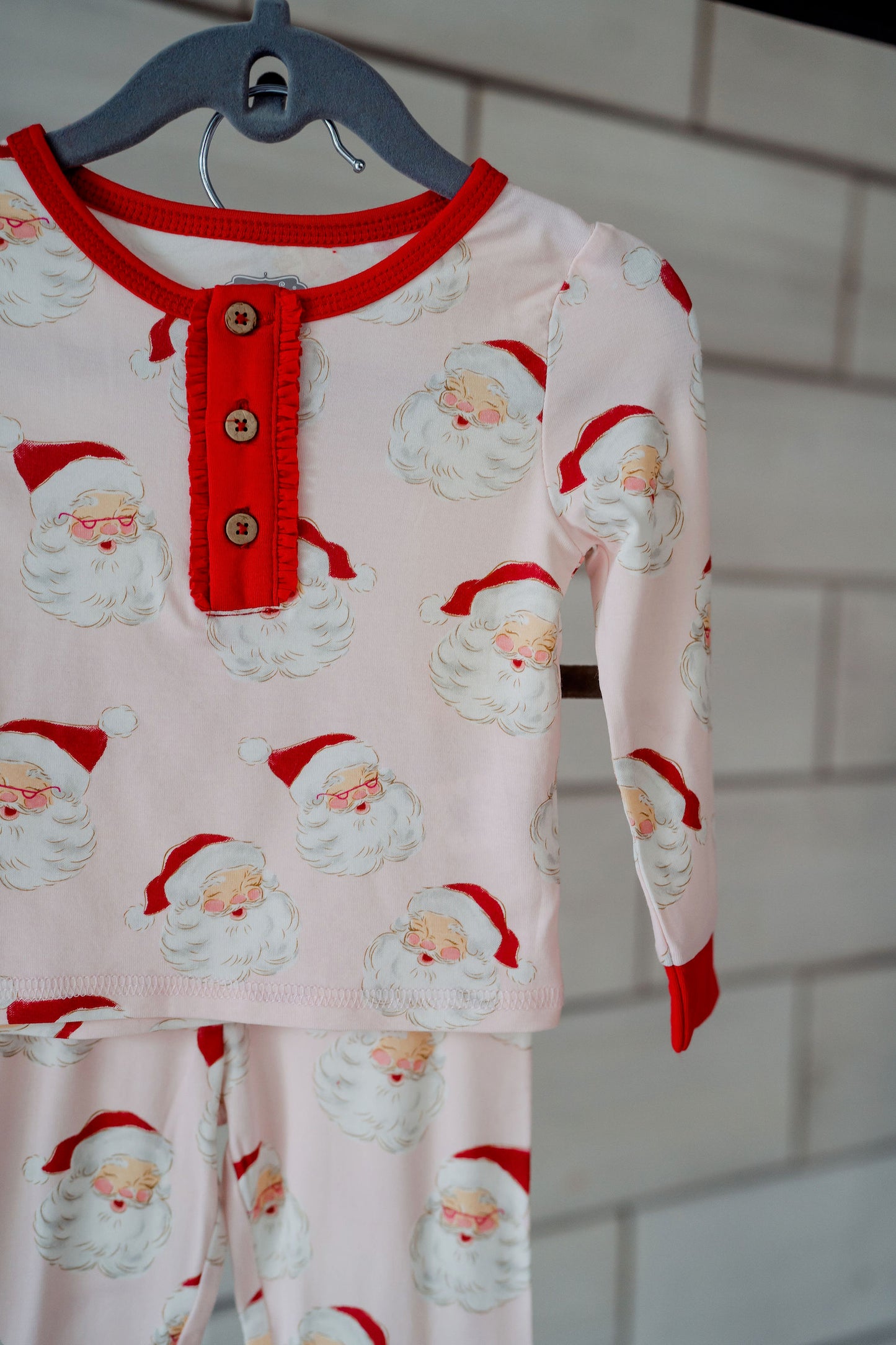 Pink Vintage Santa Toddler Pajamas