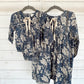 Dusty Blue Floral Romper