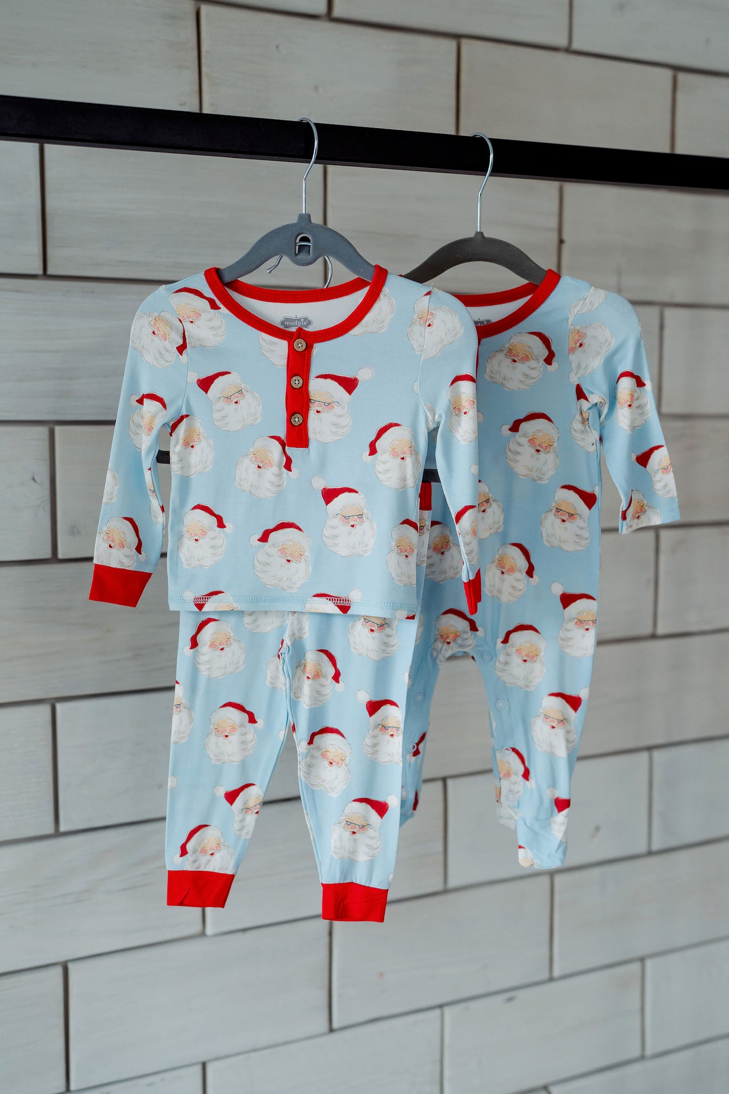 Blue Vintage Santa Toddler Pajamas