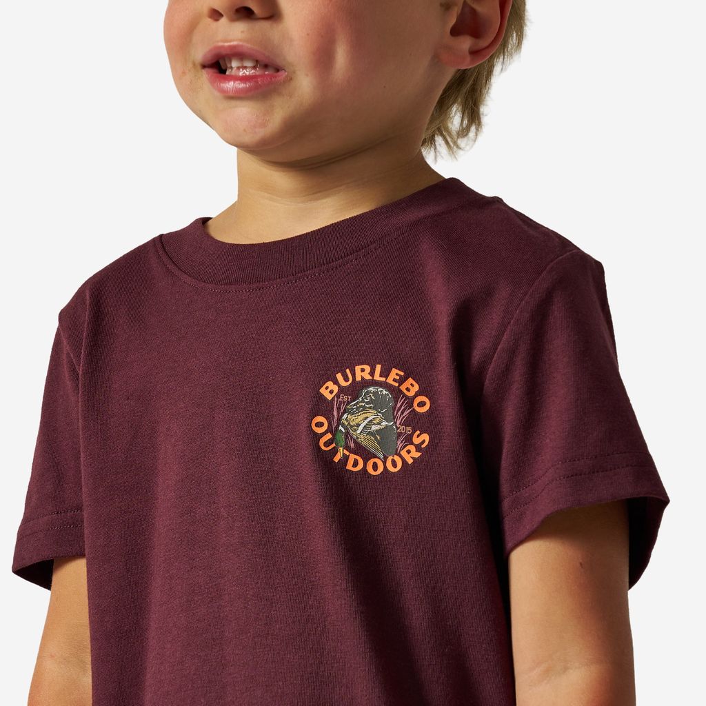 Boys Burlebo Duck Down Tee - Maroon