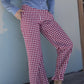 Milton Burgundy Gingham Pants