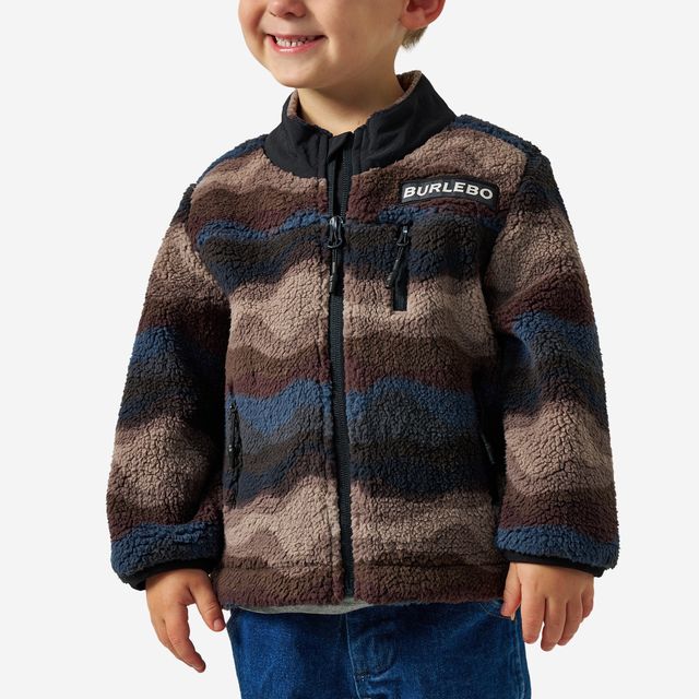 Boys Burlebo Wave on Wave Mountain Fleece Sherpa Full Zip Jacket