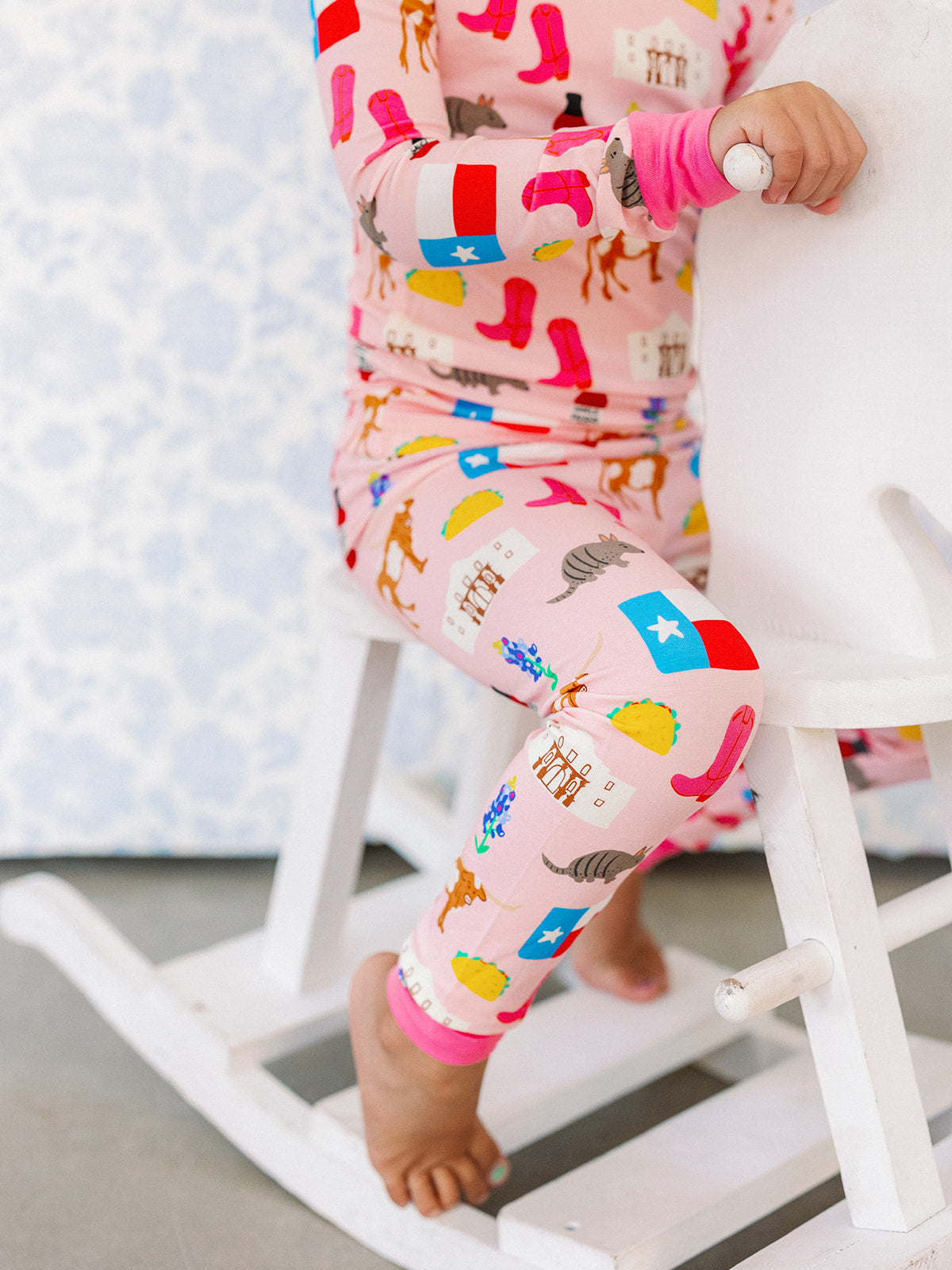 Poppy Kids Co Pink Texas Forever Ruffle Romper