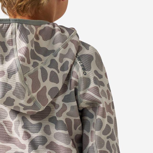 Boys Burlebo Blaze Tech Q-Zip - Classic Deer Camo