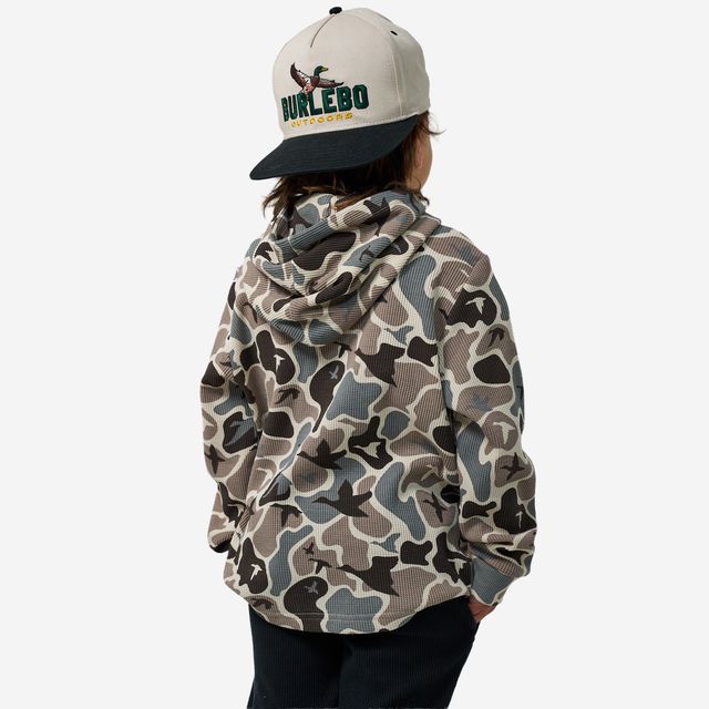 Boys Burlebo Thermal Hoodie - Mallard Mayhem Camo