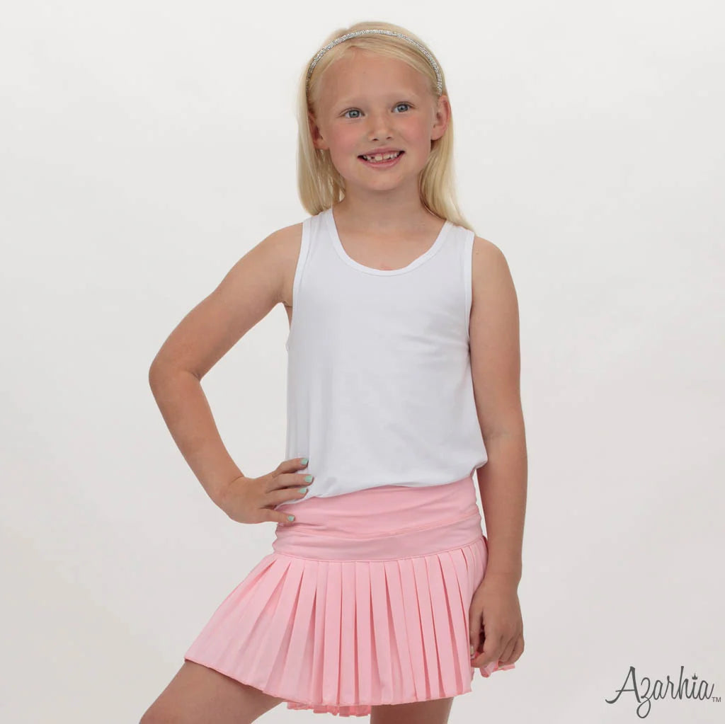 Mini Pleated Skort | Solid Pink