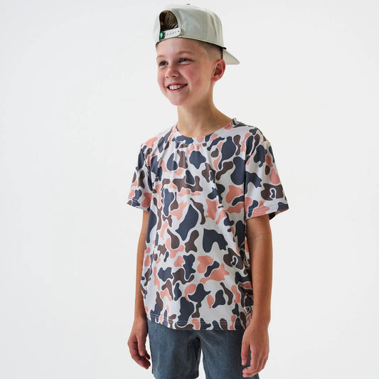 Boys Burlebo Go To Tee - Vintage Camo