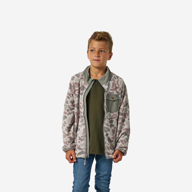 Boys Burlebo Micro Fleece Jacket - Classic Deer Camo