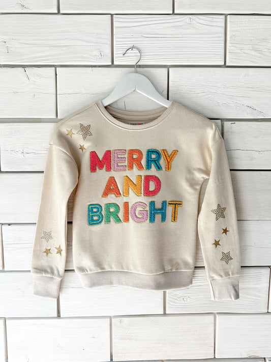 Girls Merry & Bright Chenille Sweatshirt