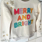 Girls Merry & Bright Chenille Sweatshirt