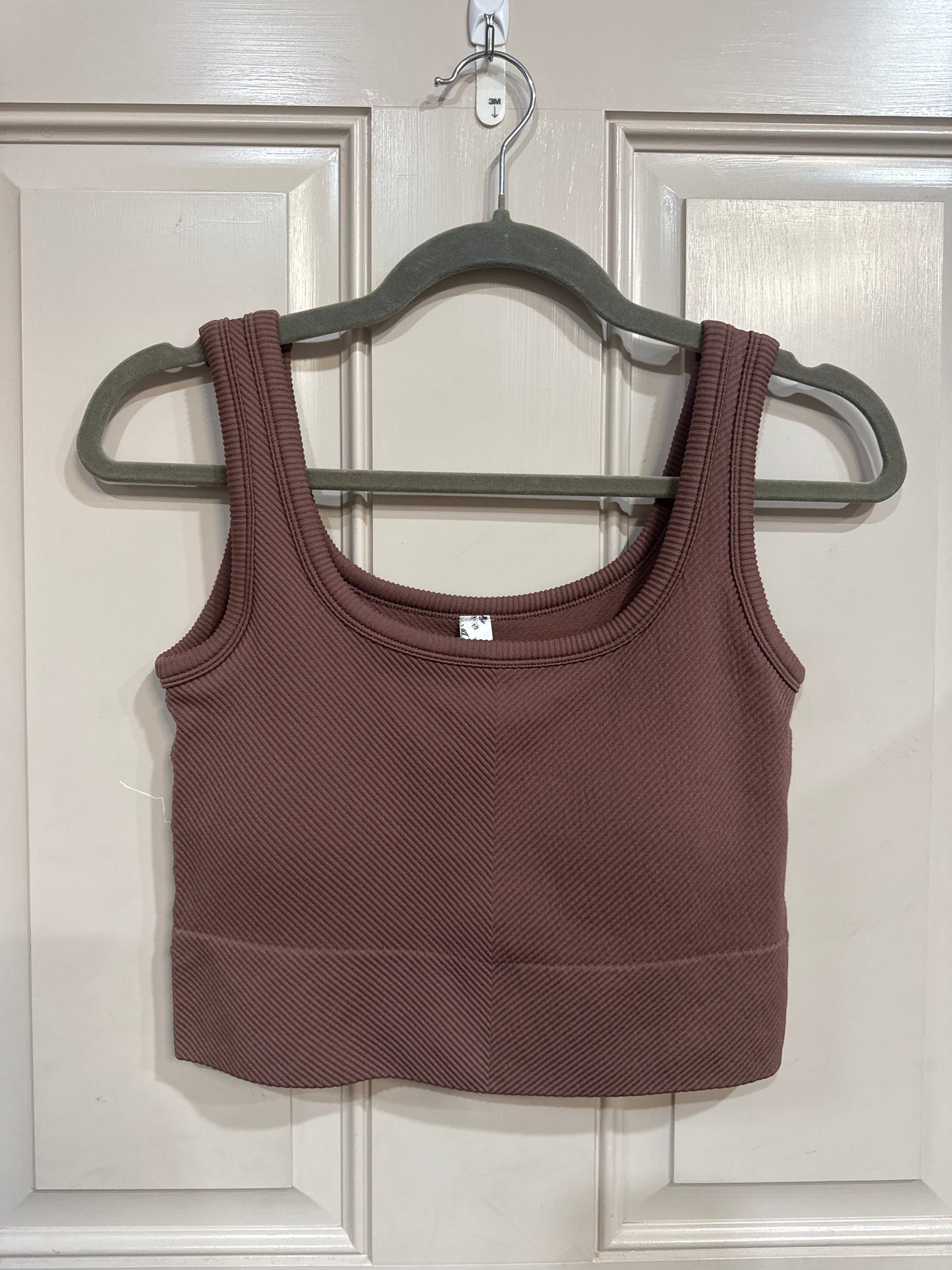 Cropped padded tank